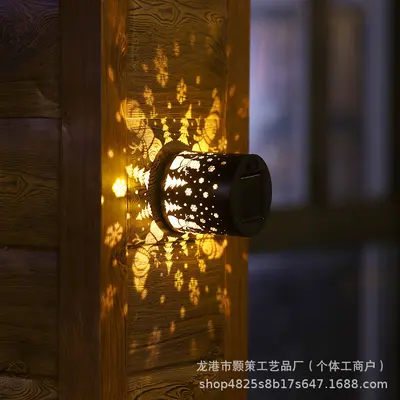 跨境太阳能曼陀罗墙壁灯户外壁挂路灯花园庭院投影装饰灯氛围灯 - 8