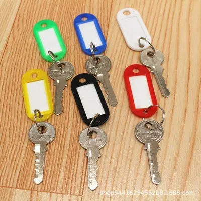 PP Key Tag Plastic Number Writable Hanging Tag Hotel Label Classification Tag Key Plate Key Ring