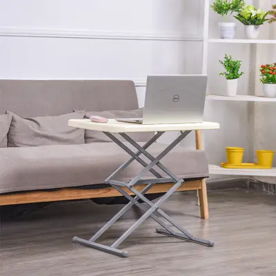 Foldable Height-Adjustable Study Desk for Small Apartments