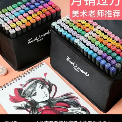 Çift başlı marker seti, anime renkleri, güvenli ve çevre dostu - 3