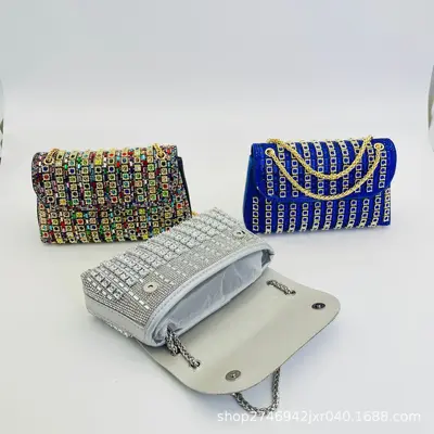 Damen-Abendtasche mit Strass, Partyhandtasche - 4