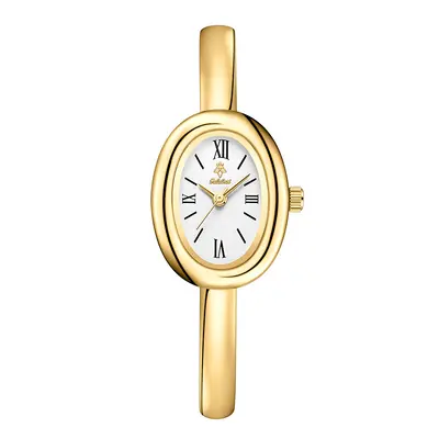 Yalalusi women's oval quartz wristwatch, gold - 6