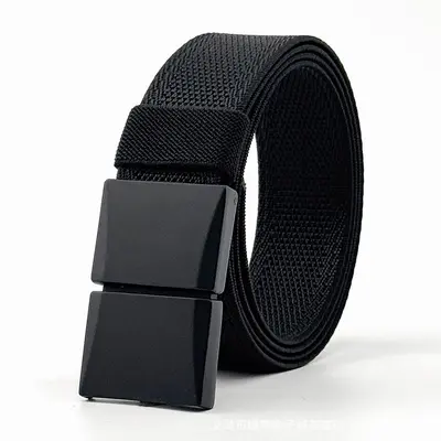 Men's Tactical Belt with Magnetic Buckle, Woven Nylon Canvas - 7