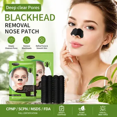 Bamboo Charcoal Blackhead Removal Nose Strips, Peel-Off T-Zone - 2