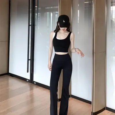 原标LULU女士Groove喇叭裤高腰显瘦运动休闲健身瑜伽速干百搭神裤