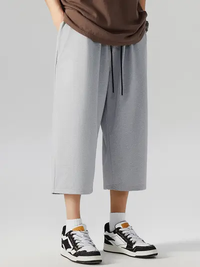 K65 Plus Size Men's Capri Pants, Summer, Loose Fit - 2