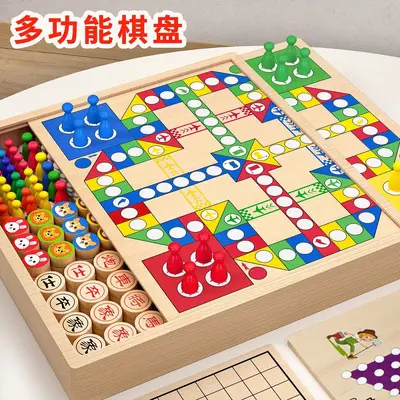 Kinder-Brettspielset: Flugschach, Gomoku und Dame - 5