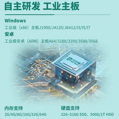 Wall-Mounted Ultra-Thin Industrial Control All-in-One Computer with Touch Screen - 5