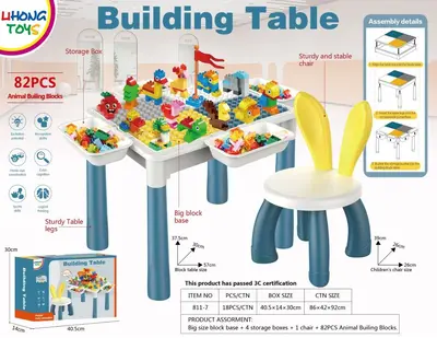 Kinder-Bausteintisch mit großen Steinen - 12