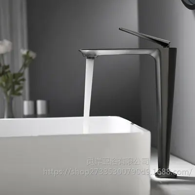 All-Copper Hot and Cold Basin Faucet, Gunmetal - 11