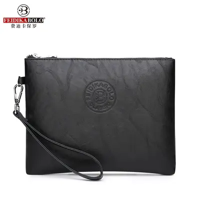 Men's Daily Clutch Bag, PU Leather, Large Capacity with Wallet and Phone Compartment - 12