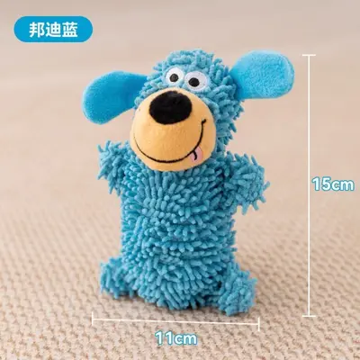 Plush Dog Toy Durable Chew-Resistant Squeaky Teeth Cleaning - 6
