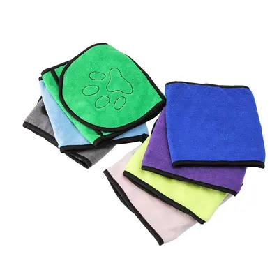 Microfiber Pet Pocket Towel, Quick-Drying Dog Bath Towel