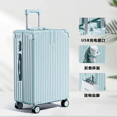 Student Suitcase with Combination Lock, Large Capacity, Universal Wheels - 10
