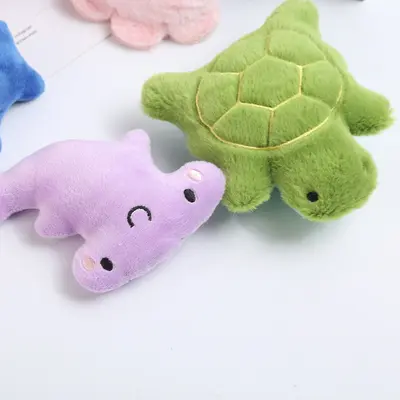 Ocean Animal Plush Squeaky Dog Toy, Durable Chew Toy for Puppies - 5