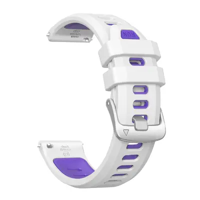 Garmin Forerunner 265S, Venu 2S/3S için 18mm silikon kordon, üçgen gümüş toka - 7