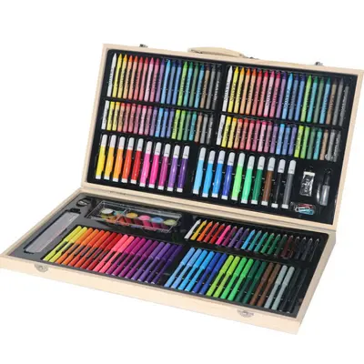 Chiyuan 140-piece brush and art supplies set, wooden gift box - 11