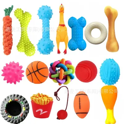 Vinyl Squeaky Dog Toy, Durable Chew Toy for Teeth Cleaning - 1