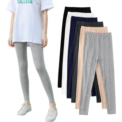 Modal Women's Leggings, Thin Spring Summer Style, Plus Size Black Yoga Pants - 6