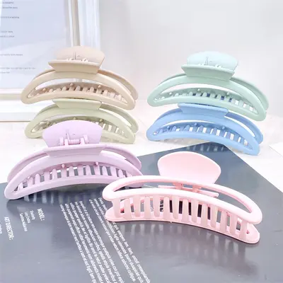 Hot selling Korean style lake chain ribbon large hair claw clip for bath and styling, fashionable back of head, factory approved. - 9