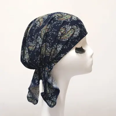 Pirate Tricorn Hat, Chemo Head Wrap Cap, Thin Breathable Adult Hat - 5