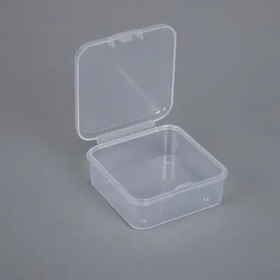 4.5方形透明pp塑料盒防尘有盖DIY拼豆收纳盒饰品美甲包装盒物料盒 - 4