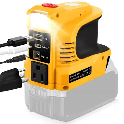 Inverter Converter 220W 18V, Lithium Battery, DC/USB/AC Output, EU and US Sockets - 3