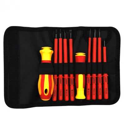 10-in-1 insulated screwdriver set, interchangeable bits