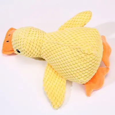 Squeaky Duck Cat Toy, Chew-Resistant, Catnip Plush Kitten Toy - 7
