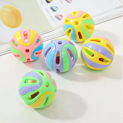 Colorful Bell Ball Cat Toys, Interactive Self-Play Set - 2