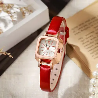 Women's Quartz Watch Leather Strap - 8