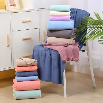 Badetuch für Erwachsene und Kinder, weiches saugfähiges Baumwollgewebe - 4