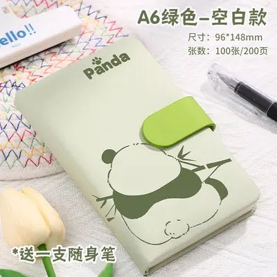 Panda Badge Mini Pocket Blank Notebook for Students - 10