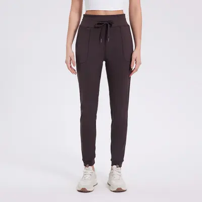 Çift Katlı Yüksek Bel Koşu Pantolonu Kadın, Yüksek Elastikiyetli Fitness ve Yoga, Dokuz Çe - 8