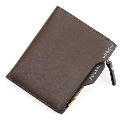 Men's Short Wallet with Coin Pouch and Zipper Driver's License Holder - 5