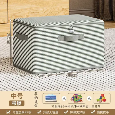 Clothing storage box foldable large capacity with lid - 10