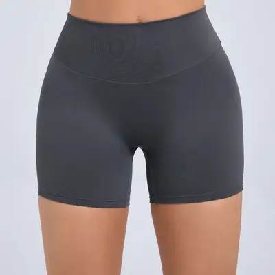 Kadın Yüksek Bel Kargo Tayt Şort, Düğmeli Kaldırıcı Hızlı Kuruyan Fitness Pantolonu - 3