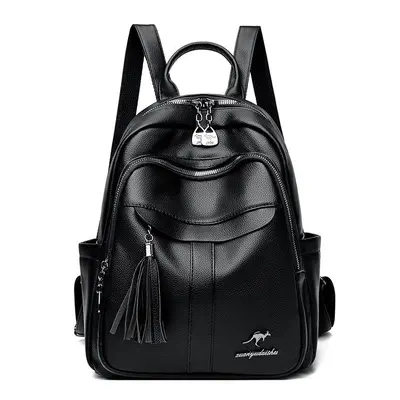 Women's PU Backpack, Large Capacity Outdoor Travel Bag - 2