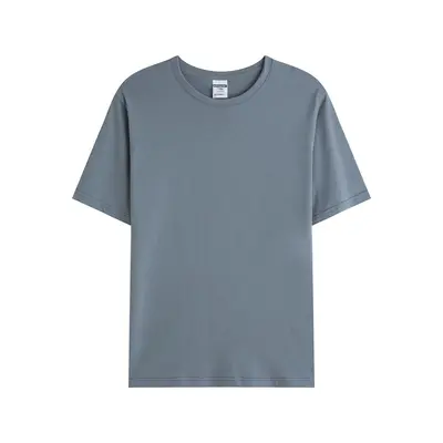 AG190g kompakt Siro-Spun T-Shirt Herren 100% Baumwolle Unifarben Rundhals Herren Kurzarm Werbe-T-Shirt mit bedrucktem Logo Großhandelsverkauf. - 13