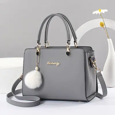 Women's Crossbody PU Leather Square Bag with Chain Strap - 10