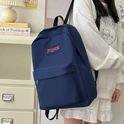 Crossborder Schulrucksack für Schüler und Studenten, Einfarbig, Minimalistisches Design, Leicht und bequem, Lässiger Doppelschulter-Rucksack, Vielseitig kombinierbar, Modisch, Eleganter Rucksack mit hohem Design-Wert - 5