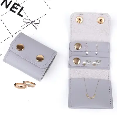 PU Deri Çok Fonksiyonlu Yaratıcı Moda Takı Çantası Taşınabilir Seyahat Mücevher Yüzük Küpe Halka Saklama Mini Çanta - 12
