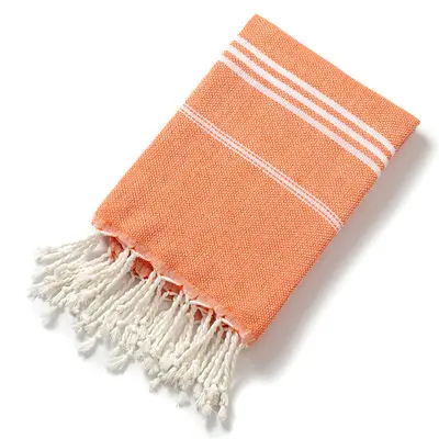 Best-selling cross-border polyester-cotton Turkish beach towel 90*180 with tassels yarn-dyed striped absorbent adult bath towel - 12