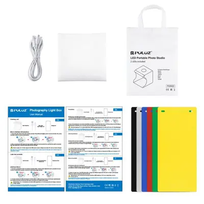 PULUZ Pangniu 20cm Taşınabilir Katlanabilir LED Fotoğraf Stüdyosu Mini Fotoğraf Işık Kutusu Küçük Çekim Fotoğrafçılık Ekipmanı - 9