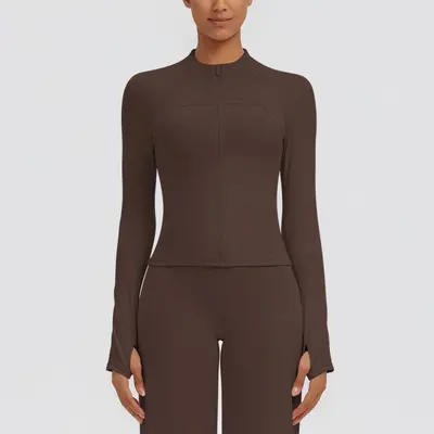 Women's Quick-Dry Thin Zip Yoga Jacket, Breathable - 11