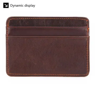 Men's genuine leather wallet, oiled wax cowhide, retro multi-card slot - 8