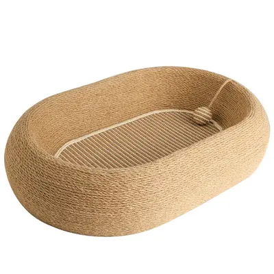 Sisal-Kratzbrett und Katzenhöhle, All-in-One, extra groß