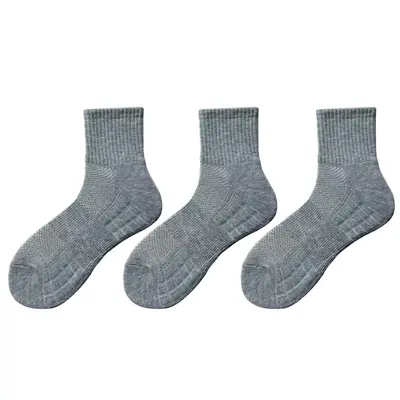 Çorap erkek yaz ince orta buzağı çorapları deodorant ter emici örgü havlu alt spor pamuklu çorap basketbol çorapları beyaz çoraplar - 11