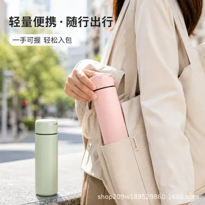 Mini Temperature Display Stainless Steel Insulated Cup, Portable Pocket Size - 3