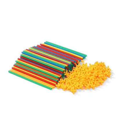 Kids Straw Building Blocks Toy, 4D Spatial Thinking Educational Sticks - 6